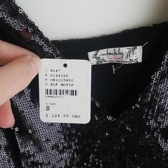 Free People Double Take Sequin Slip Size S - Picture 6 of 10